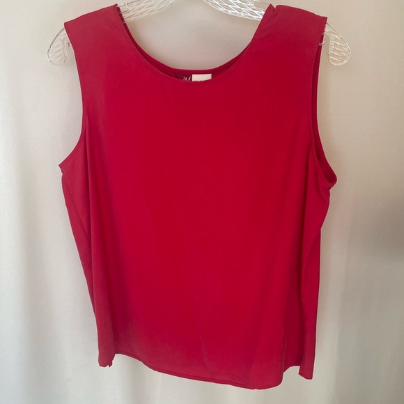 Jennifer Moore 100 % silk pink sleeveless blouse size 12 - Picture 1 of 4